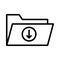 Folder thin linet vector icon