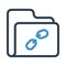 Folder unlink Line icon