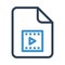 Folder video reel line icon