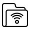 FOLDER WIFI line VECTOR icon