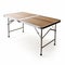 Folding Aluminum Camping Table With Timber Frame Construction