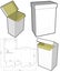Folding Box 713 Self Asembly Internal measurement 17.8 x 10.2 + 22.5 cm and Die-cut Pattern