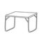 Folding camp table vector doodle