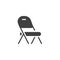 Folding camping chair vector icon