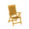 Folding chair with arms vector flat illustration