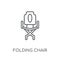 Folding Chair linear icon. Modern outline Folding Chair logo con