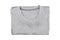 folding cotton grey T-shirt isolated on white
