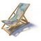 Folding deck chair with five english pounds