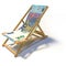 Folding deckchair with 20 euro