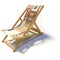 Folding deckchair with 50 Euro