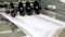 Folding machine folds printed