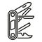 Folding multitool icon outline vector. Army knife