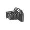 Folding photocamera isolated photo shooting device