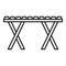 Folding picnic table icon, outline style