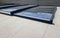 folding pool roof. the cover made of aluminum and plexiglass