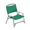 Folding portable green camping chair. Folding picnic chair