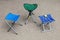 Folding small chairs for outdoor recreation. Fishing and travel accessories
