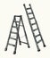 Folding stepladder. Vector drawing icon