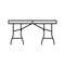 folding table color icon vector illustration