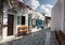 Folegandros, Greece - September 11, 2016:Pedestrian street in Folegandros, Greece.