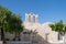 Folegandros island, Greece, Cyclades. Old church at chora town square