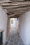 Folegandros island, Greece, Cyclades. Traditional whitewashed buildings and narrow streets, Kastro