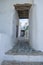 Folegandros island, Greece, Cyclades. Traditional whitewashed buildings and narrow streets, Kastro