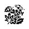 foliage autumn glyph icon vector illustration
