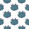 Foliage bush isolated seamless pattern with white background. Green and blue leaves. Simple floral backdrop