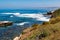 Foliage on Cliff Overlooking Rock Formations in La Jolla, California