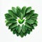 Foliage Fusion, Leaves United in Love\\\'s Shape, Generative AI