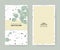 Foliage invitation card template design, eucalyptus leaves