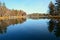 Foliage Reflections On Clamshell Lake, Minnesota