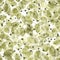 Foliage Seamless Pattern. Lime Watercolor.