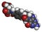 Folinic acid (leucovorin) drug molecule. Used as adjuvant during cancer chemotherapy with methotrexate