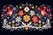 folk art of floral ornament design, Abstract Art, intricate detail, Generated AI