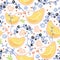 Folk art style sugar bird pattern.