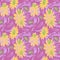 Folk floral pattern. Abstract flowers surface design. Seamless pattern