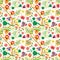 Folk flowers vintage style seamless pattern