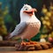 Folk-inspired Disney 3d Model Of A Wood Gull With Expressive Character Design