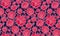 Folk-style floral decorative seamless pattern inspired by Ukraine traditional embroidery. Two-color abstract flowers surface