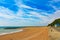 Folkestone promenade and pebble beach England