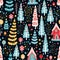 Folkloric Christmas Festivity Seamless Pattern