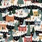 Folkloric Christmas Festivity Seamless Pattern