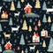 Folkloric Christmas Festivity Seamless Pattern