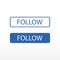 Follow. Blue buttons for social media.