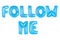 Follow me, blue color