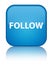 Follow special cyan blue square button