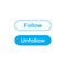 Follow and Unfollow Button Icon Inspired by Twitter