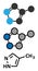 Fomepizole molecule. Antidote used to treat methanol and ethylene glycol poisoning